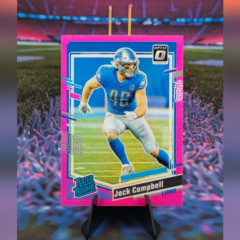 2023 Optic Football Jack Campbell Pink #235 Detroit Lions